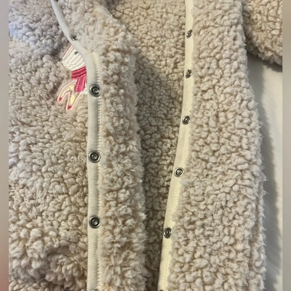 Minibean Baby Sherpa Fleece Hooded Bunting One-Piece | 3–6 Months | Lightweight